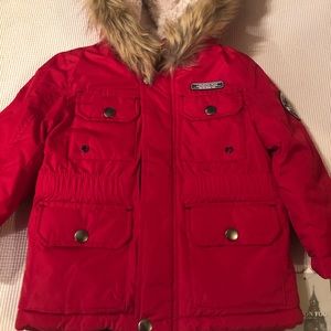 Toddler Boy Red London Fog Jacket